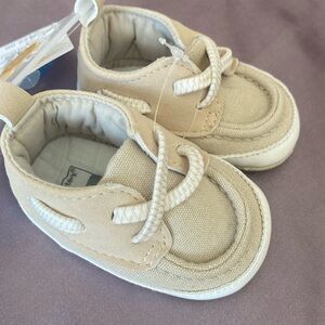 NWT newborn tan shoes baby boy shoes New with tag